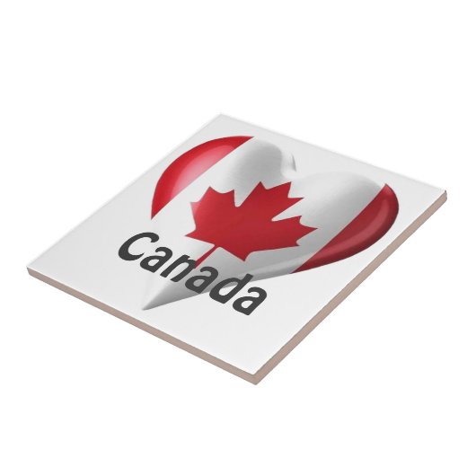 カナダフラグハート タイル (側面)