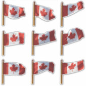 カナダフラグ飛んでいるシリーズII シール (正面)