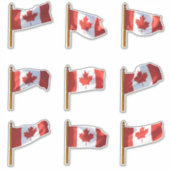 カナダフラグ飛んでいるシリーズIII シール (正面)