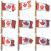 カナダフラグ飛んでいる シール (正面)