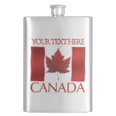 カナダフラスコカスタムカナダ国旗のドリンク フラスク (正面)