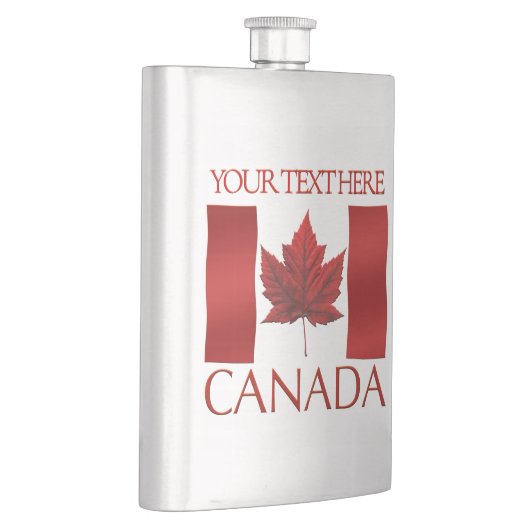 カナダフラスコカスタムカナダ国旗のドリンク フラスク (右)