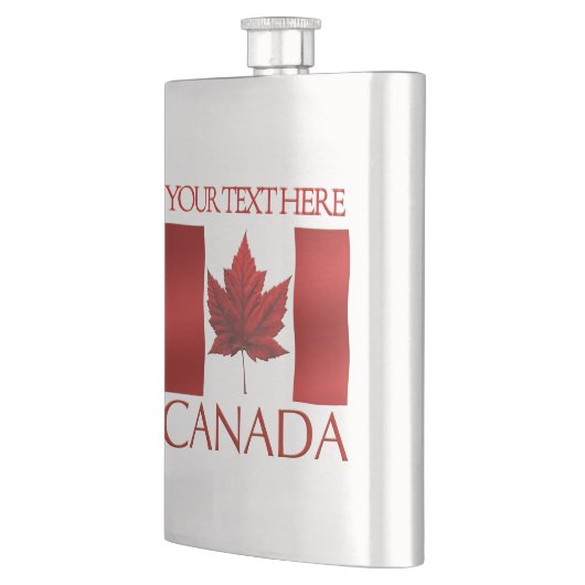 カナダフラスコカスタムカナダ国旗のドリンク フラスク (左)