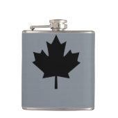カナダブラックメープルリーフスタイル フラスク (正面)