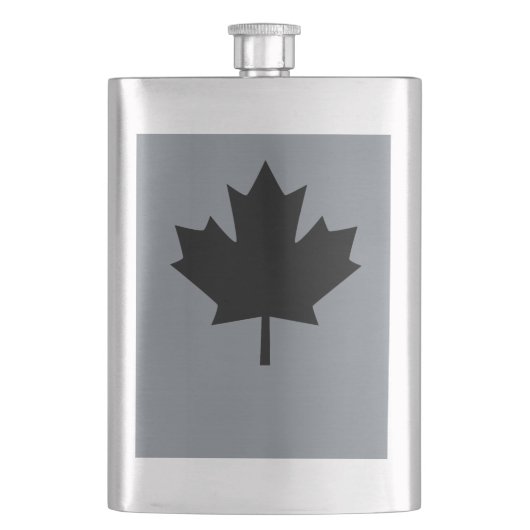 カナダブラックメープルリーフスタイル フラスク (正面)