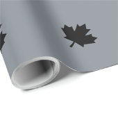 カナダブラックメープルリーフスタイル ラッピングペーパー (ロールコーナー)