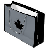 カナダブラックメープルリーフスタイル ラージペーパーバッグ (正面アングル)
