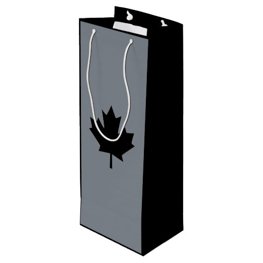 カナダブラックメープルリーフディスプレイ ワインギフトバッグ (裏面アングル)