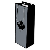 カナダブラックメープルリーフディスプレイ ワインギフトバッグ (正面アングル)