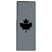 カナダブラックメープルリーフディスプレイ ワインギフトバッグ (正面)