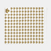 カナダブランケット金ゴールドカナダメープルリーフブランケット フリースブランケット (正面(横))