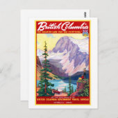 カナダブリティッシュコロンビアのビンテージのポスターが復元 ポストカード (正面/裏面)