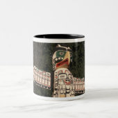 カナダブリティッシュコロンビアバンクーバー 先住民 ツートーンマグカップ (中央)