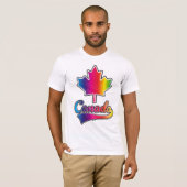 カナダプライドレインボーロゴ Tシャツ (正面フル)