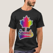 カナダプライドレインボーロゴ Tシャツ (正面)