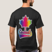 カナダプライドレインボーロゴ Tシャツ (裏面)
