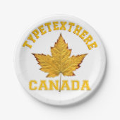 カナダプレートカスタムスポーツティーカナダ紙プレート ペーパープレート (正面)