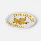 カナダプレートカスタムスポーツティーカナダ紙プレート ペーパープレート (アングル)