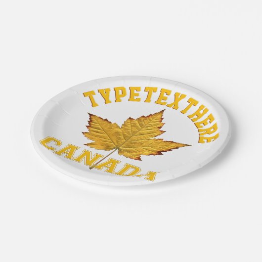 カナダプレートカスタムスポーツティーカナダ紙プレート ペーパープレート (アングル)