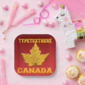 カナダプレートパーソナライズされたカナダチーム紙プレート ペーパープレート (パーティー)