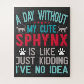 カナダヘアレススフィンクス猫オーナーおもしろいことわざ ジグソーパズル (縦)