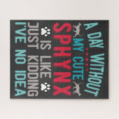 カナダヘアレススフィンクス猫オーナーおもしろいことわざ ジグソーパズル (横)