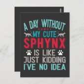 カナダヘアレススフィンクス猫オーナーおもしろいことわざ ポストカード (正面/裏面)
