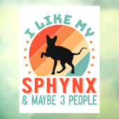 カナダヘアレススフィンクス猫オーナーユーモア ウィンドウサイン (シート3)