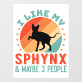 カナダヘアレススフィンクス猫オーナーユーモア ウィンドウサイン (シート)