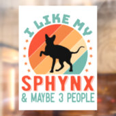 カナダヘアレススフィンクス猫オーナーユーモア ウィンドウサイン (シート2)