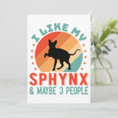 カナダヘアレススフィンクス猫オーナーユーモア シーズンカード (スタンド正面)