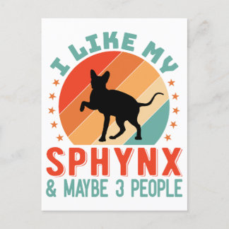 カナダヘアレススフィンクス猫オーナーユーモア シーズンポストカード