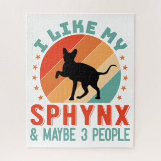 カナダヘアレススフィンクス猫オーナーユーモア ジグソーパズル