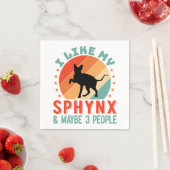 カナダヘアレススフィンクス猫オーナーユーモア スタンダードカクテルナプキン (インサイチュ)