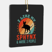 カナダヘアレススフィンクス猫オーナーユーモア セラミックオーナメント (右)