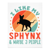 カナダヘアレススフィンクス猫オーナーユーモア フォトプリント            (正面)
