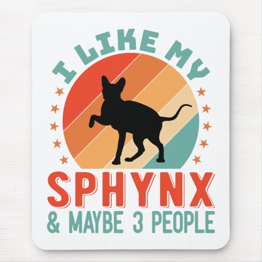 カナダヘアレススフィンクス猫オーナーユーモア マウスパッド (正面)