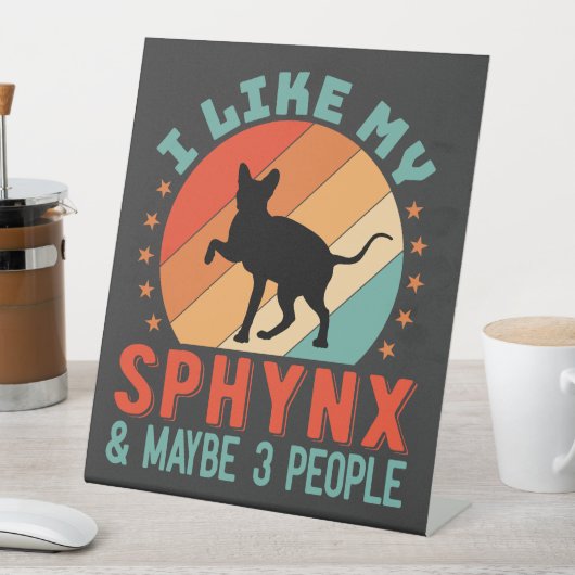 カナダヘアレススフィンクス猫オーナーユーモア 台座サイン (インサイチュ)