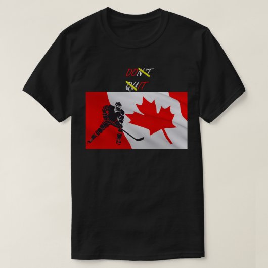 カナダホッケークラシック国旗のTシャツ Tシャツ (デザイン正面)