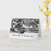 カナダボクシングデイグリーティングターキーカード カード (黄色い花)