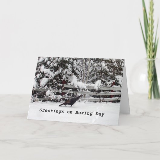 カナダボクシングデイグリーティングターキーカード カード (正面)