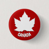 カナダボタパーソナライズされたンCanada Maple Leaf Pin 缶バッジ (正面)