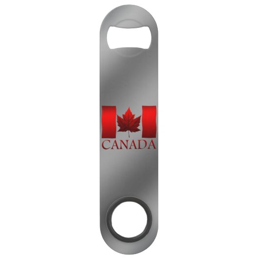 カナダボトルオープナーカナダ国旗のお土産 スピード栓抜き (正面)