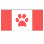 カナダポーおもしろいト国旗 – カナダ国旗 シール (正面)