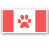 カナダポーおもしろいト国旗 – カナダ国旗 シール (正面)