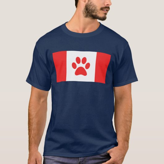 カナダポーおもしろいト国旗 – カナダ国旗 Tシャツ (正面)