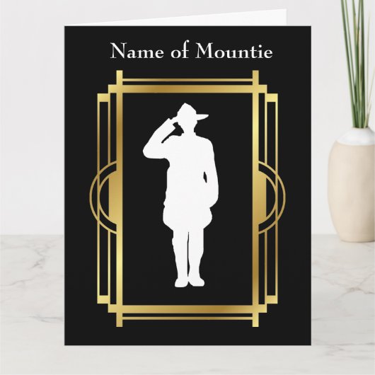 カナダマウンティシルエットビッグリタイアメントカード サンキューカード (正面)