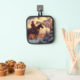 カナダマウンティロッキーズクリスマスツリーオーナメント 鍋敷き