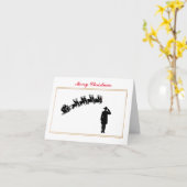 カナダマウンティ&サンタズスリーのクリスマスカード カード (黄色い花)