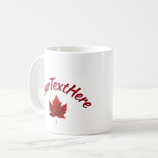 カナダマグカスタムスCanadaメープルリーフスーベニアカップ コーヒーマグカップ (正面左)
